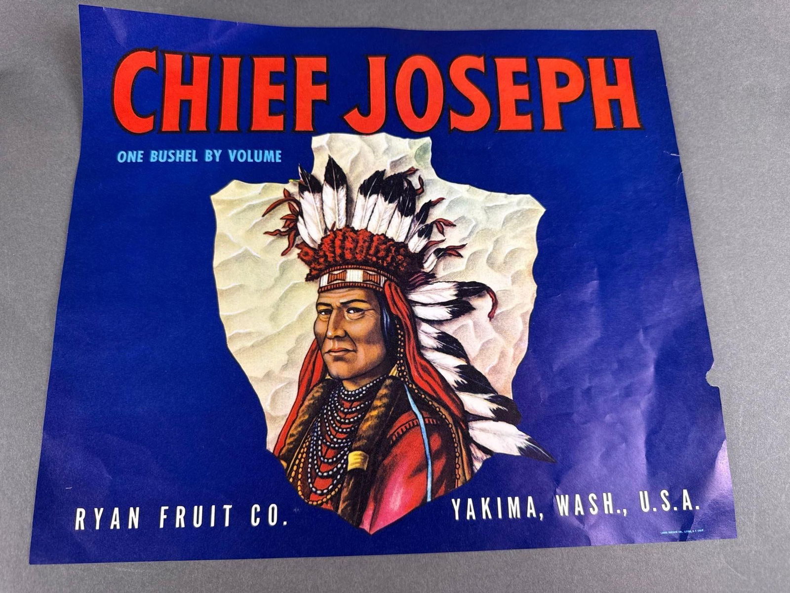 Chief Joseph apple box lable, Yakima, Washington (1 of 1)