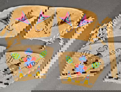 (2) Pairs of Native American beaded glove tops: Nez Perce items Low Estimate: 50.00High Estimate: 80.00