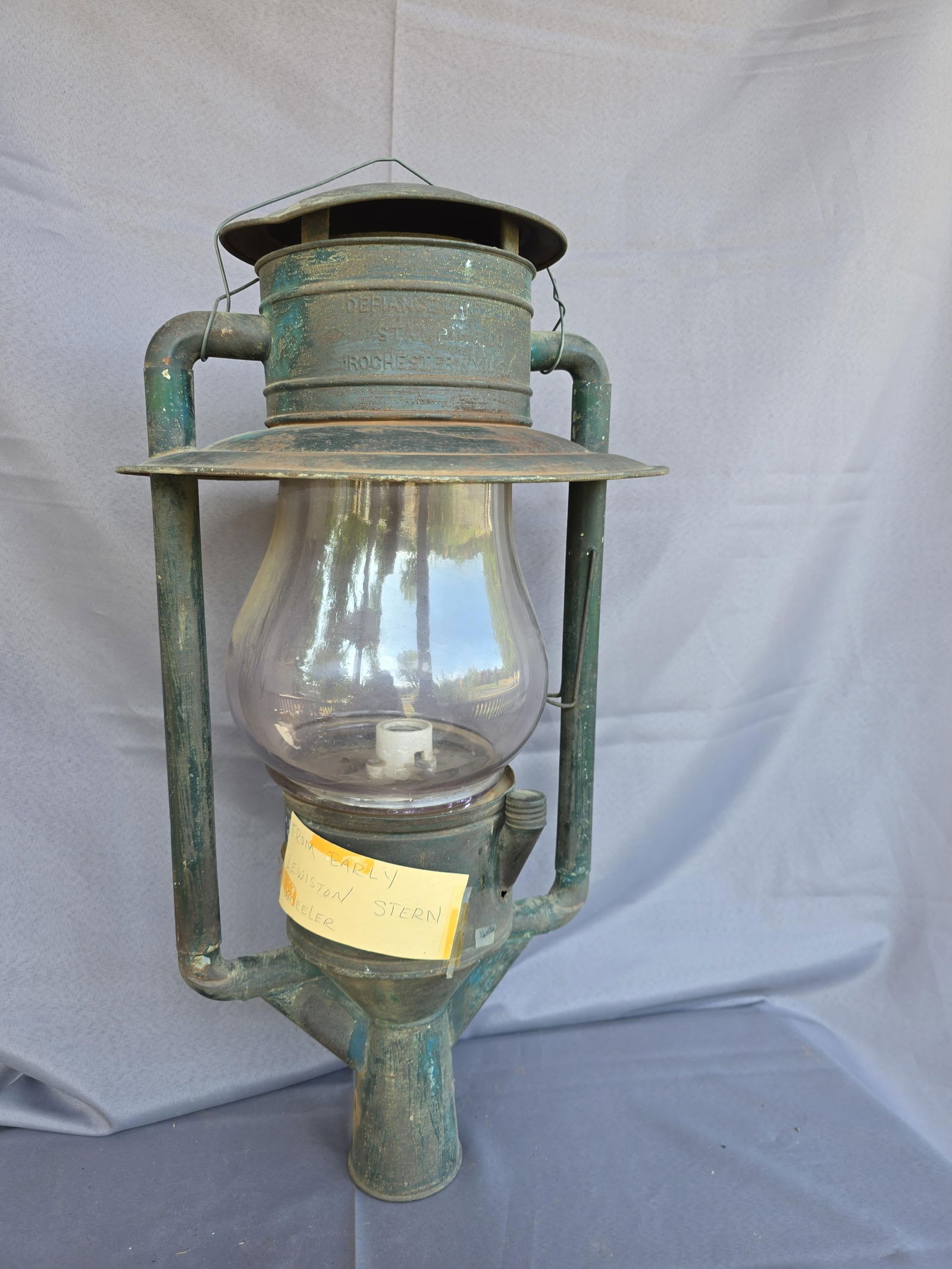 Defiance Lantern & Stamping Co. Large kerosene lamp from early stern wheeler (1 of 2)