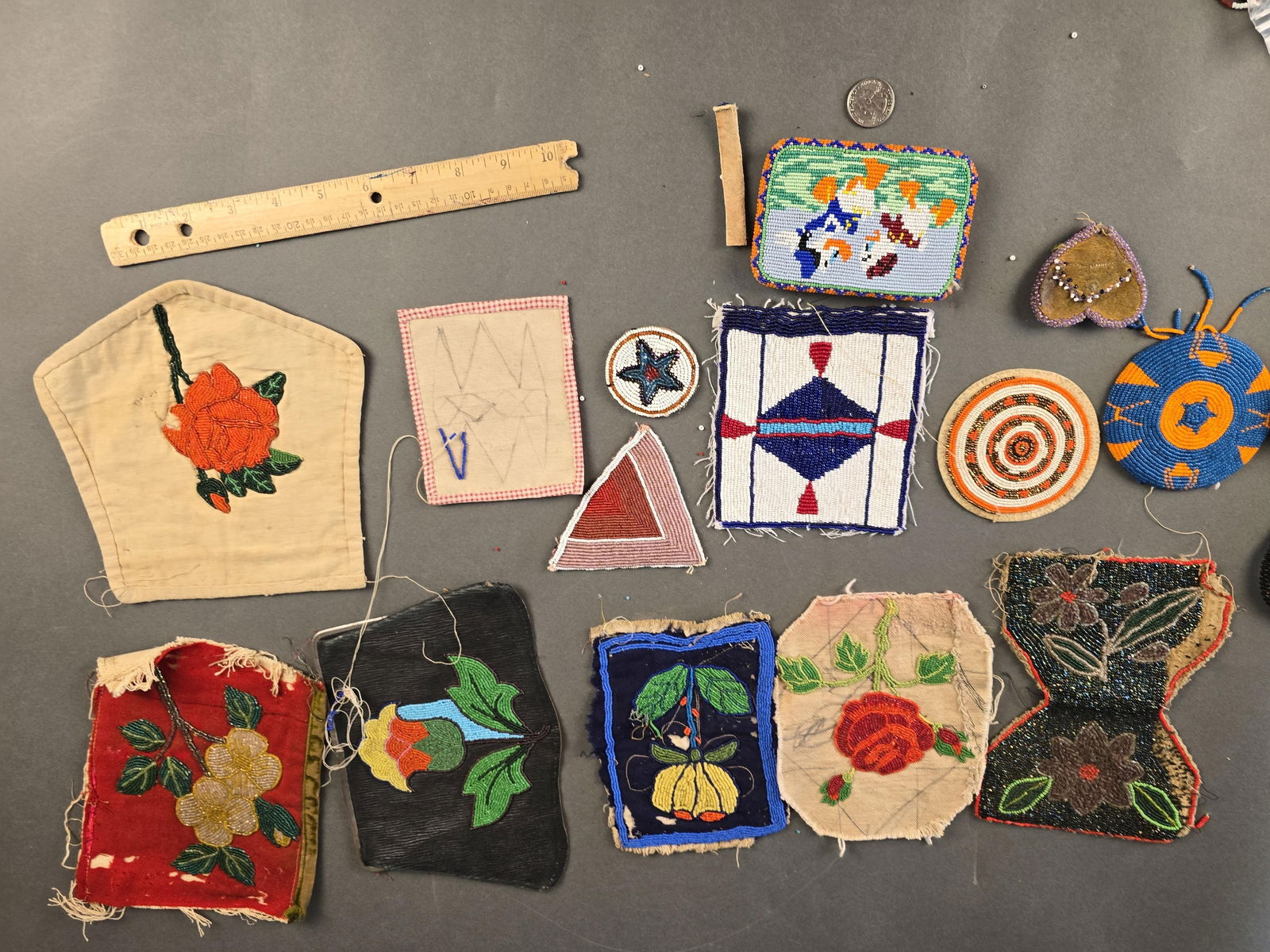 Assorted Native American pieces of beadwork (1 of 3)