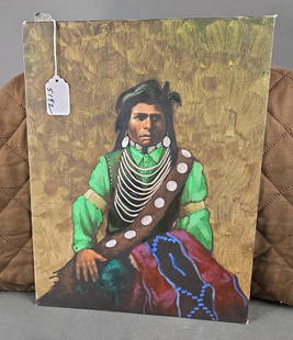 John Wilson painting 1994: Nez Perce artist&nbsp; &nbsp;  Low Estimate: 30.00 High Estimate: 60.00