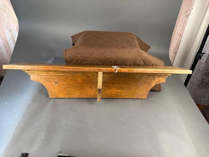 Handmade primitive wall shelf: 36" long from the Laird family  Low Estimate: 5.00 High Estimate: 30.00