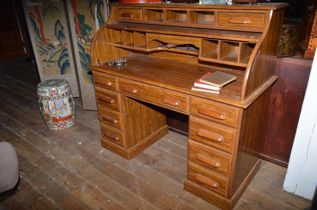 Riverside Furniture Roll Top Desk Oct 04 2014 Macon Brothers Auctioneers In Wa Riverside Roll Top Desk Prices