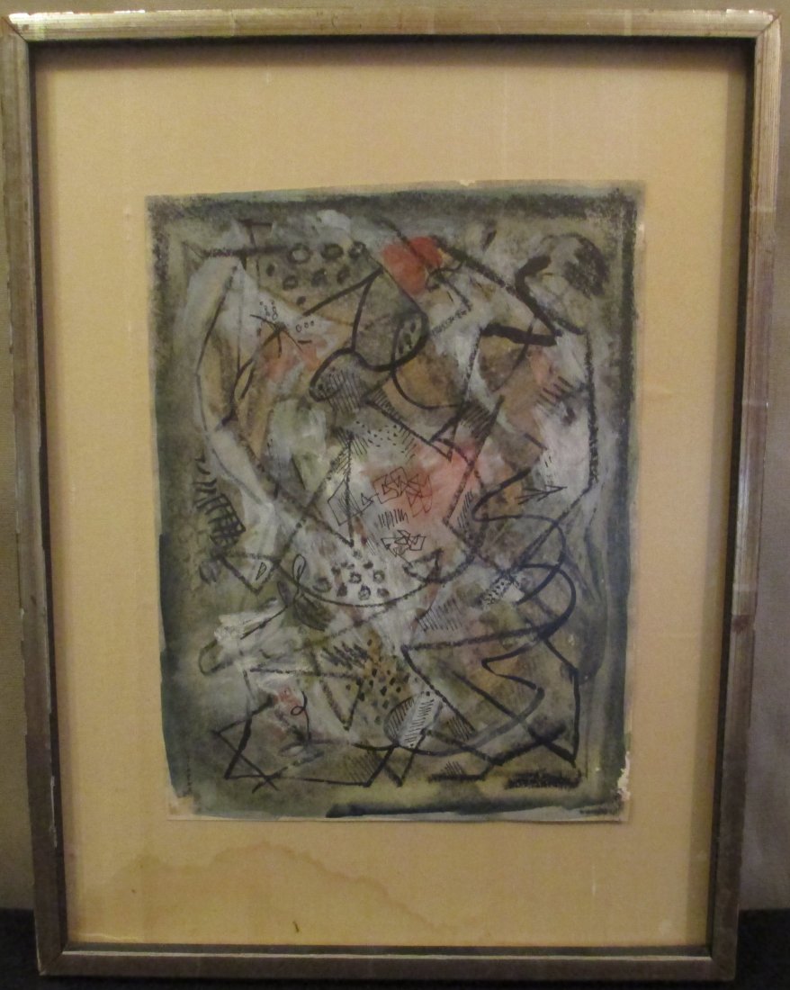 Attributed to Ary Stillman (1891 - 1967) New York, Abstract Watercolor on Paper (1 of 3)