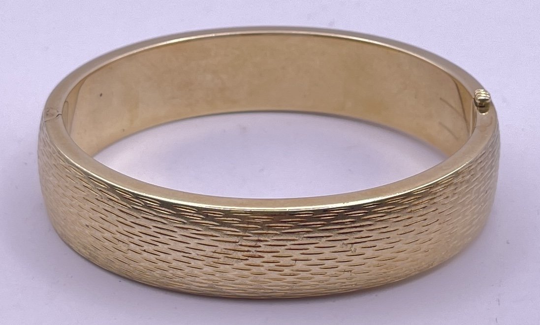 Heavy 14k Yellow Gold Bangle Bracelet (1 of 3)
