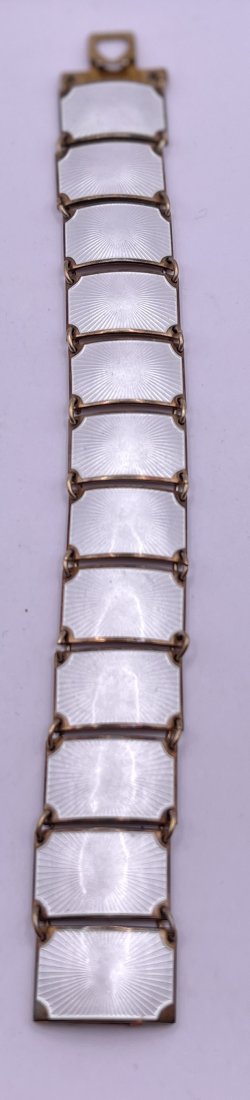 David Andersen Sterling & Enamel Panel Bracelet (1 of 3)