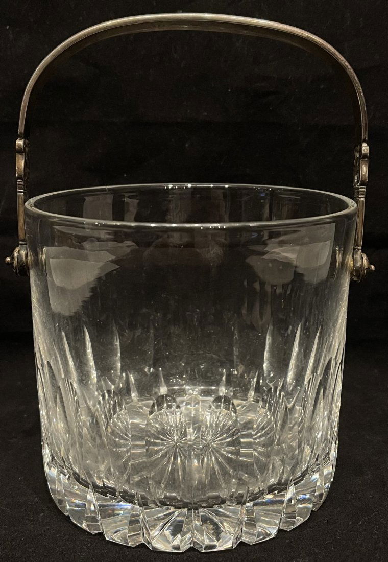 Georg Jensen Crystal and Sterling Silver Ice Bucket (1 of 3)