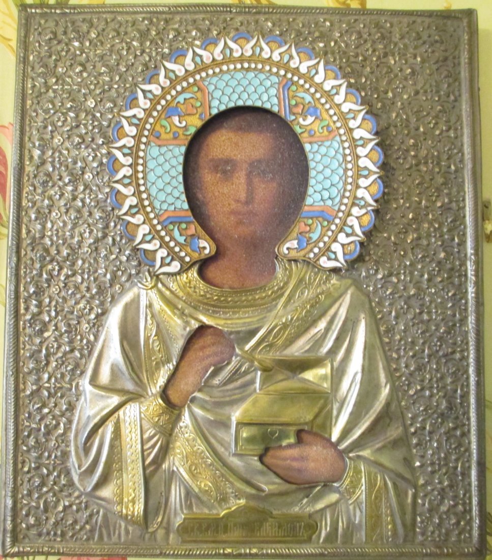 19th Century Large Russian Enamel Icon (1 of 4)