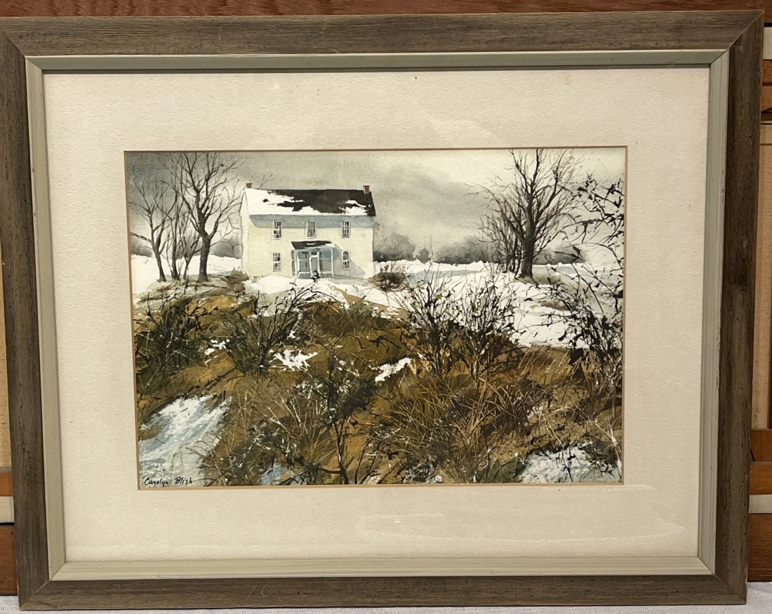 Carolyn Bullis Blish (b. 1928 - ) District Of Columbia, Watercolor Winter Landscape (1 of 4)