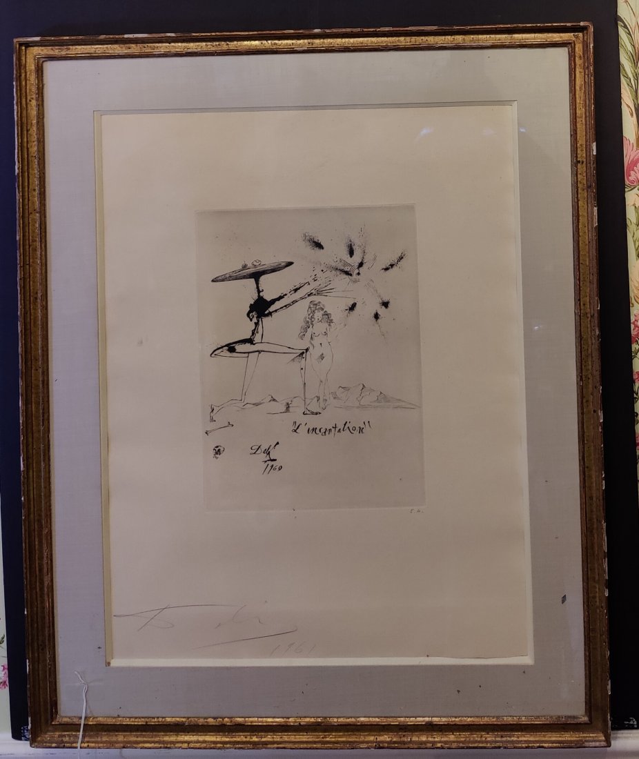 1960 Salvador Dali (Spanish, 1904 - 1989) "L'incantation" Etching (1 of 5)