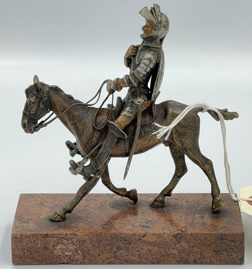 Austrian Cold Painted Knight on Horse Bronze (1 of 5)