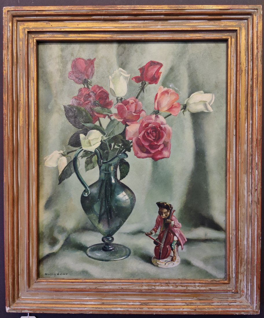 Harry Lane (American, 1891-1973) Oil on Masonite Still Life (1 of 3)