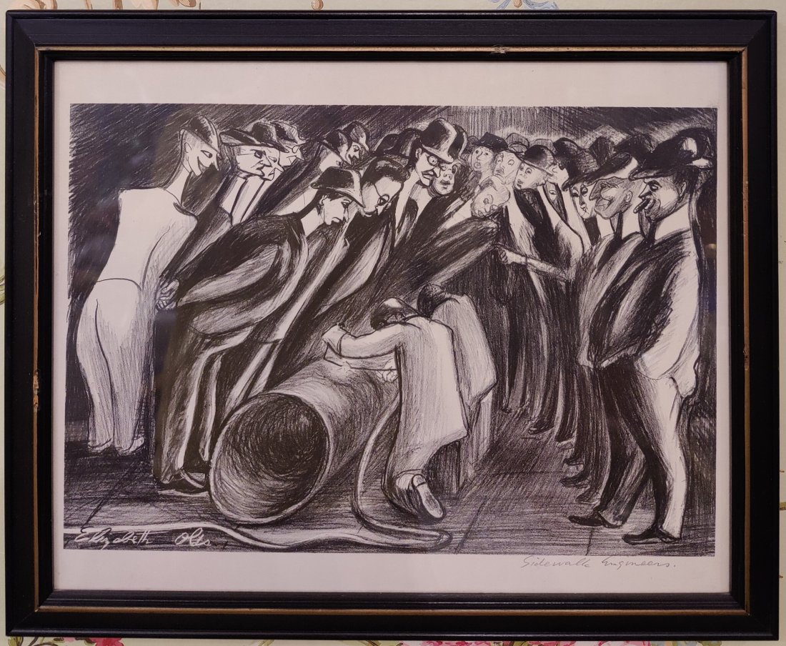 After Elizabeth Olds Print Sidewalk Engineers (1 of 2)