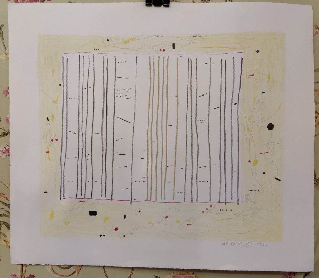 Gene Davis Lithograph Yellow Jack Artist Proof (1 of 8)