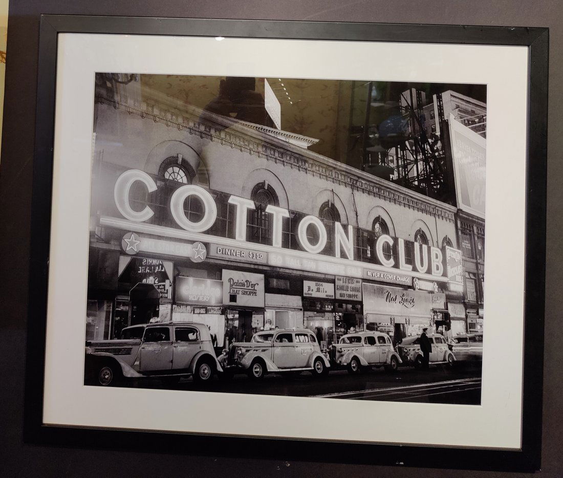 Sonic Editions Michael Ochs Photo Cotton Club: Limited Edition Music Photography Archival Print by Michael Ochs (Texas, b. 1943 - ) Archive, The Cotton Club Marquee in New York. Taxis line up outside of the Cotton Club at Broadway and 48th Street