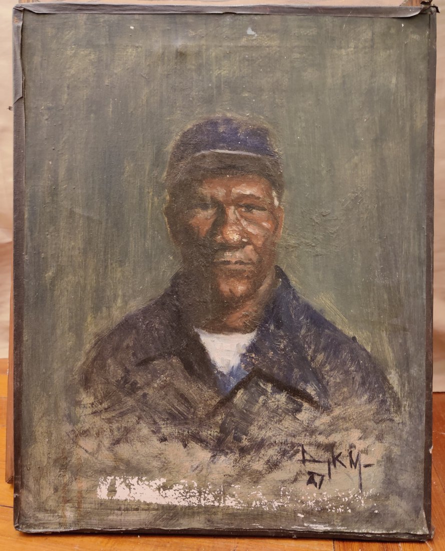 Signed Portrait of an African American Male 1987 (1 of 2)