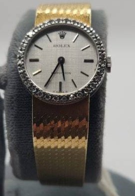 Rolex solid 18k yellow gold diamond ladies cocktail watch. (1 of 7)