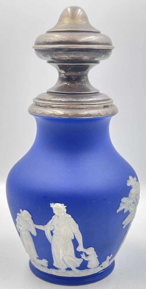 19th Century Wedgwood Sterling Silver Mounted Scent Bottle (1 of 5)