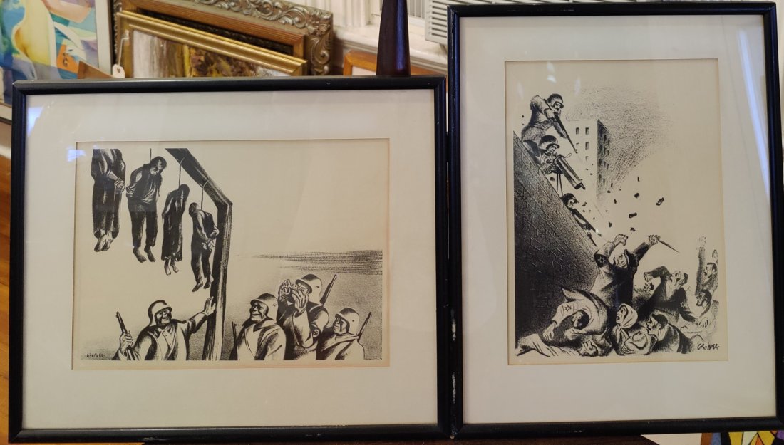 Pair Willliam Gropper Lithos from Your Brother's Blood Cries Out (1 of 3)