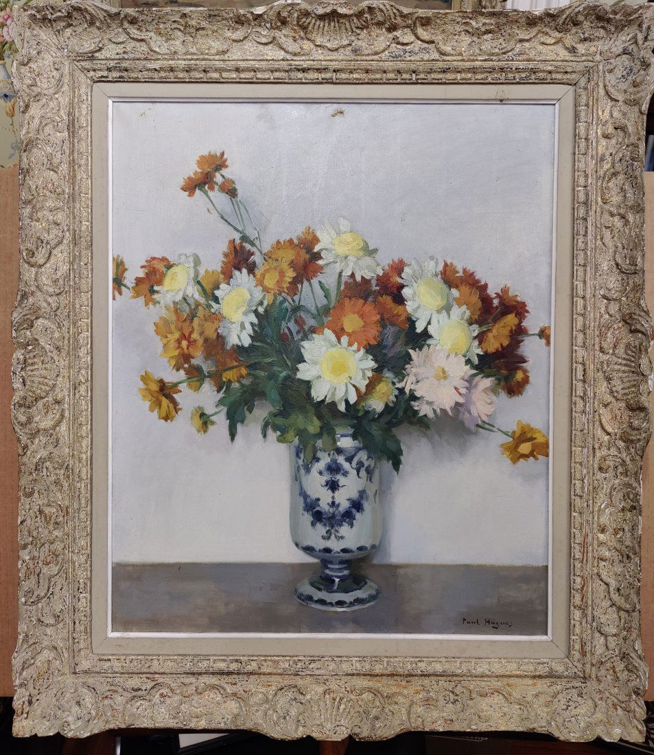 Paul Hugues (France, 1891 - 1950) c. 1940s Still Life O/C Painting (1 of 5)