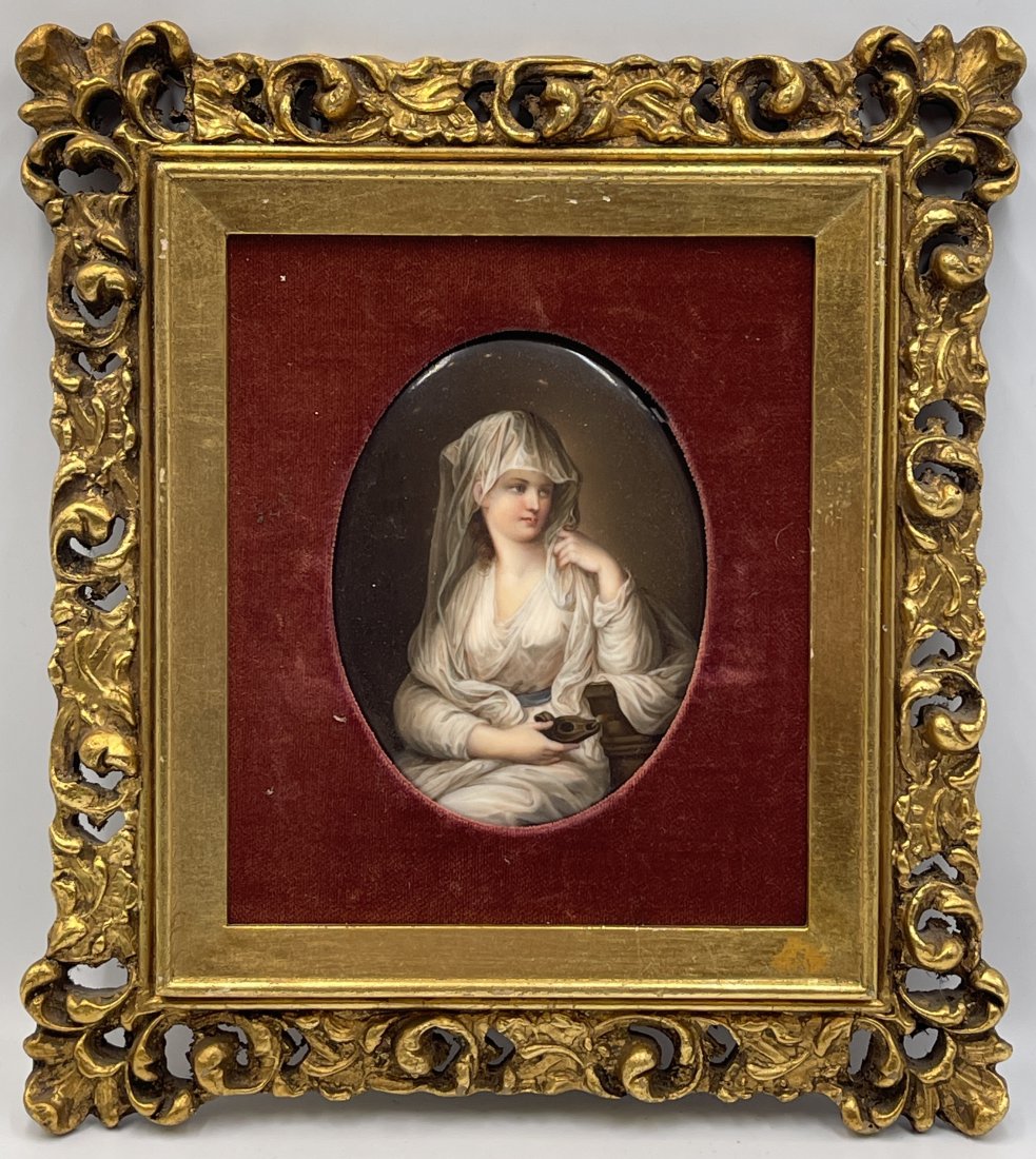 KPM style Portrait Plaque in Gilded Frame (1 of 4)
