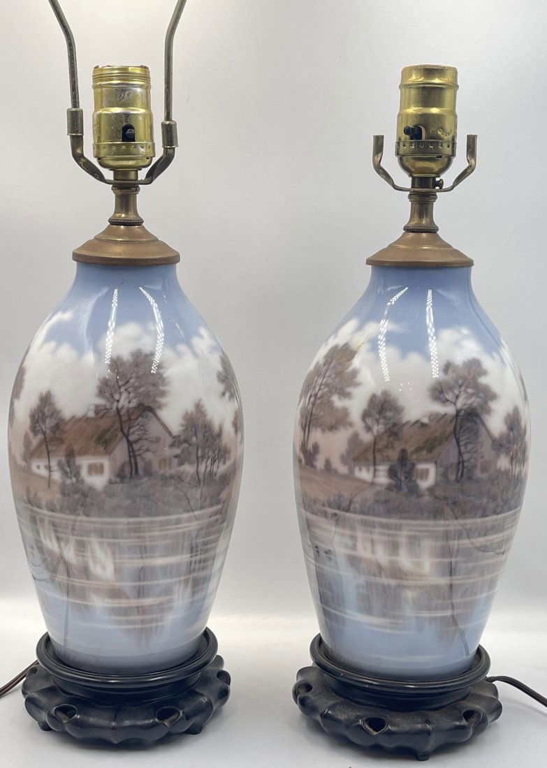 Lot of 2 Royal Copenhagen Lamps (1 of 3)