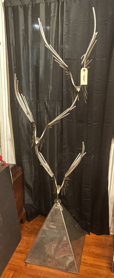 Large Mid Century Curtis Jere Metal Sculpture of Birds in Flight (1 of 5)