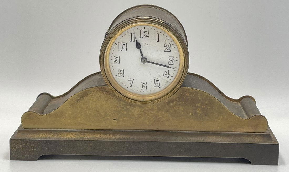 Tiffany & Co. Brass Miniature Tambour Clock (1 of 6)