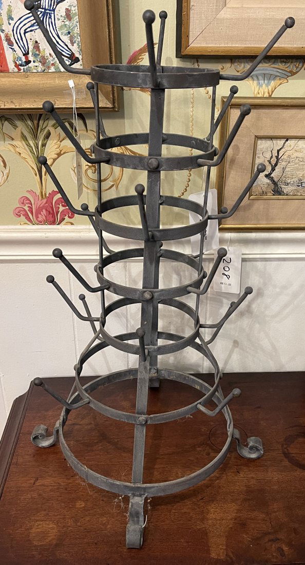 French Iron Bottle Drying Rack (1 of 2)