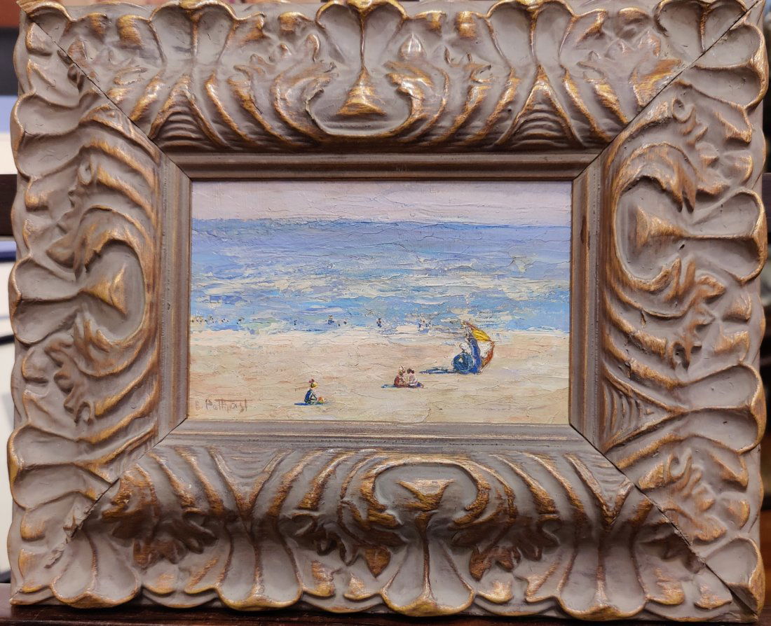 Beautiful Little Early 20th c. Beachscape Signed (1 of 4)
