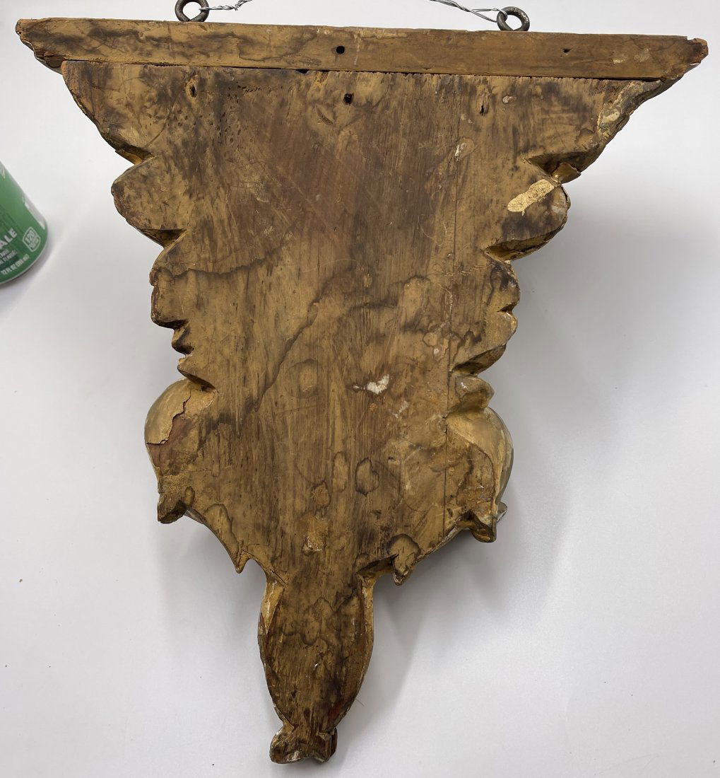 19th Century Carved Giltwood Cherub Bracket (1 of 5)