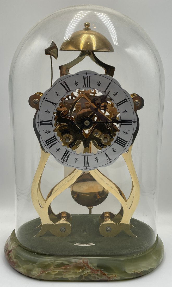 Vintage English Skeleton Clock Under Dome (1 of 5)