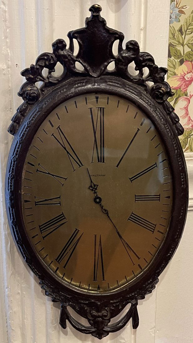 American Waltham Brass 8 Day Wall Clock (1 of 2)