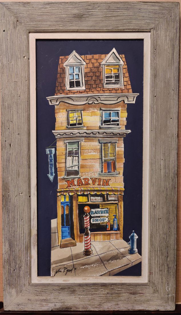 John R Good II Pastel Titled Marvin Barber Shop (1 of 5)