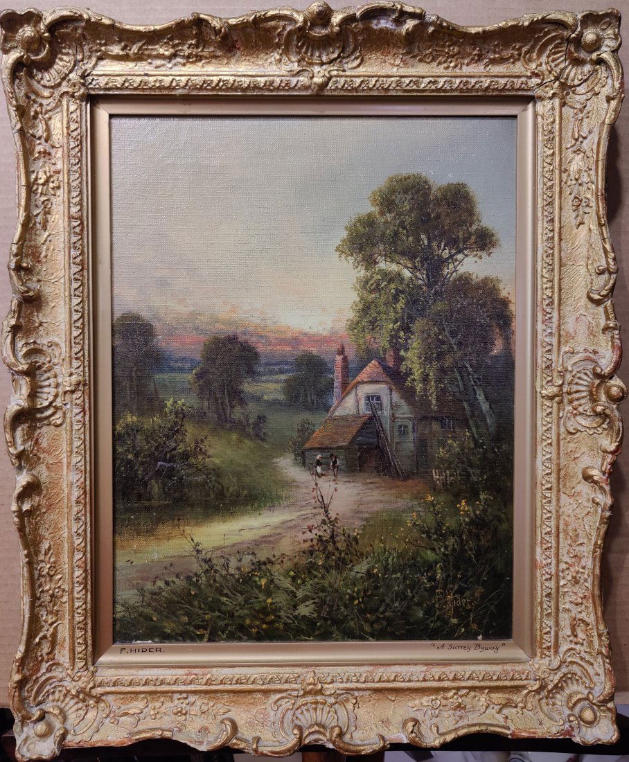 F. Hider Bucolic Village Landscape at Sunset Surrey Byway (1 of 6)