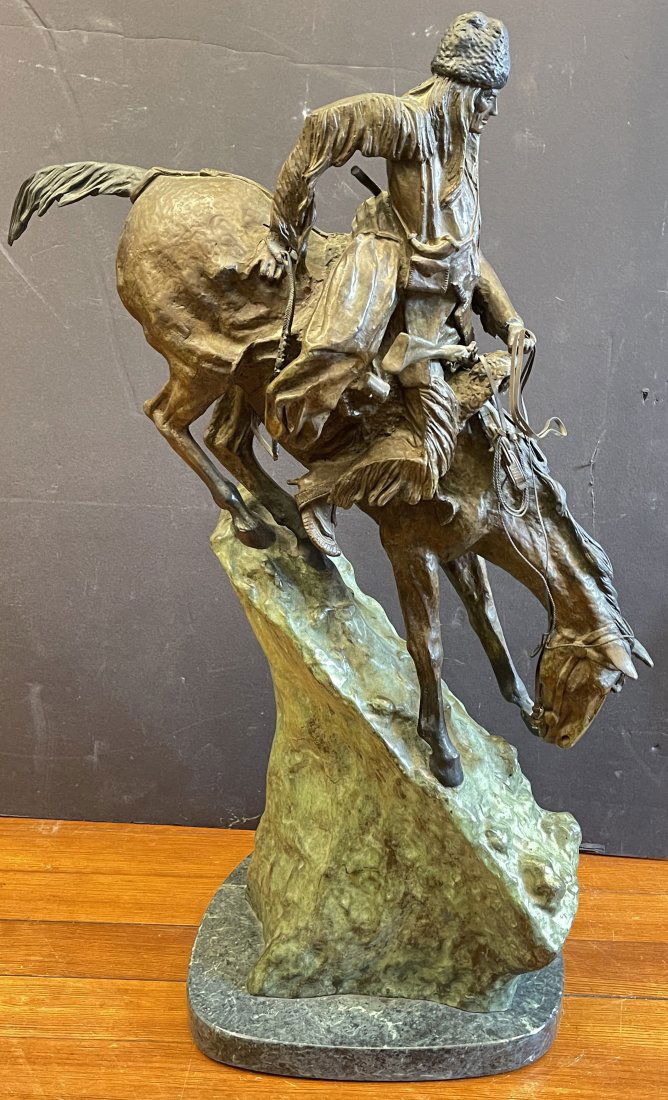 Frederic Remington Bronze Recast Mountain Man Auction