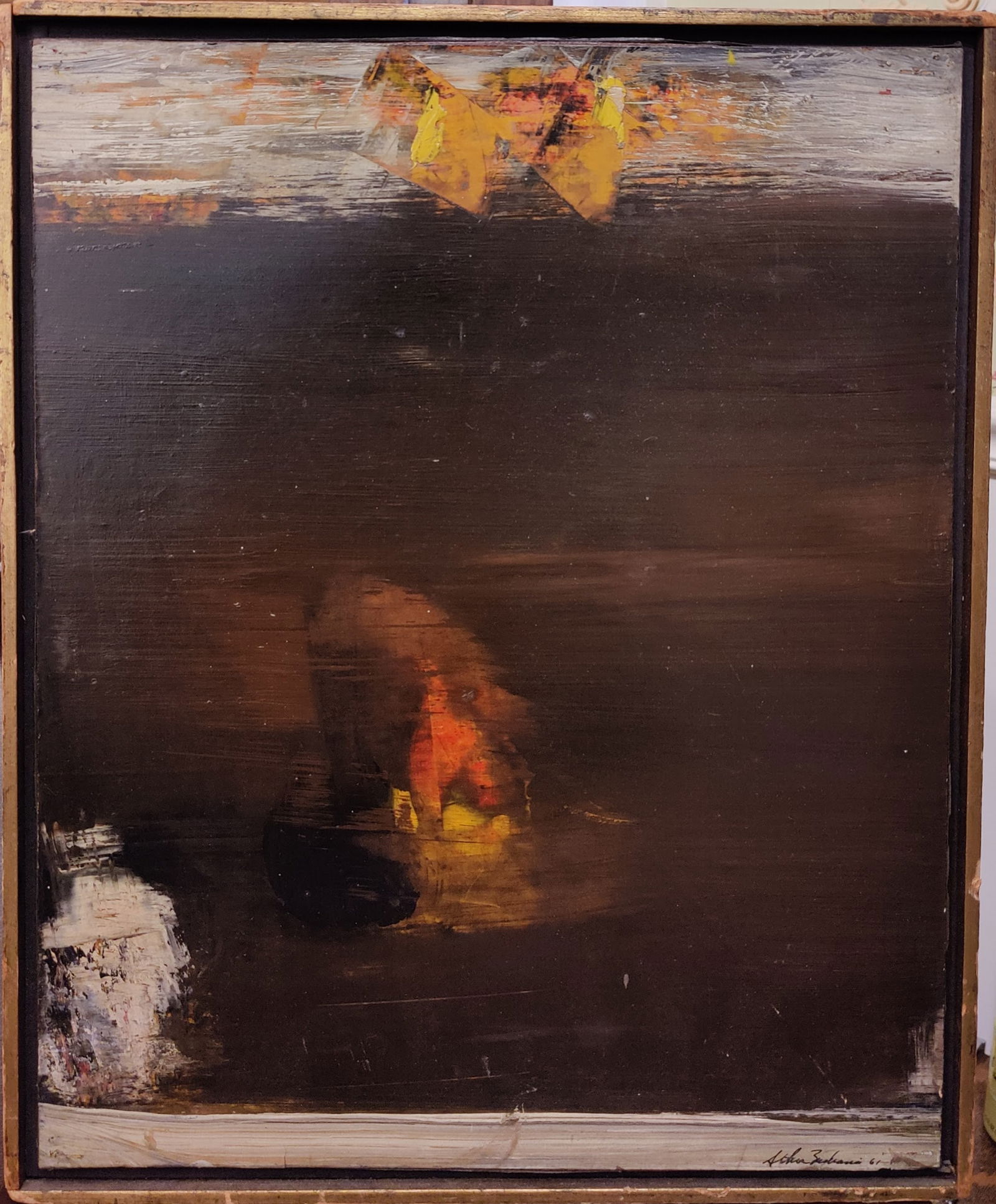 Athos Zacharias O/B Abstract Painting 1961 Springs, NY (1 of 4)