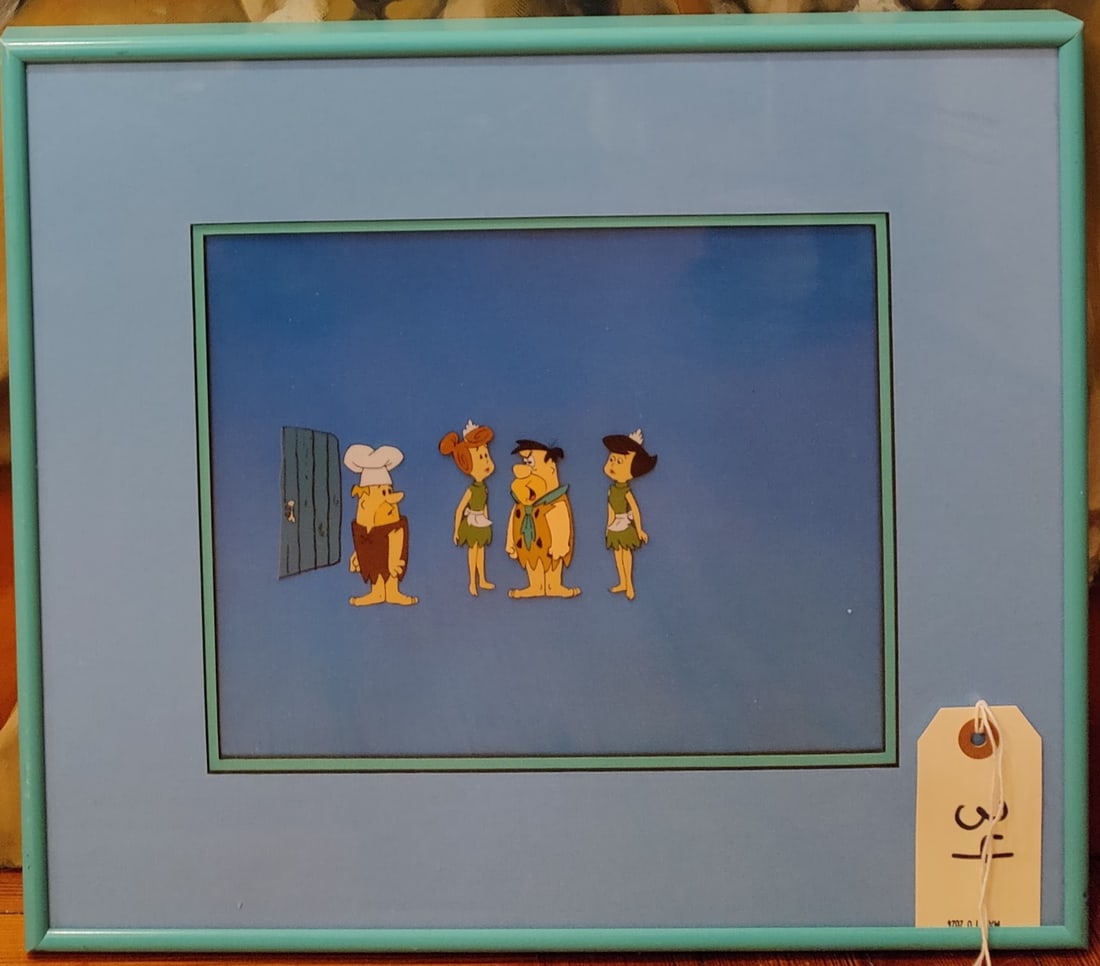 Fred Wilma Barney Betty Hanna Barbera Flintstones Prod Cel (1 of 4)