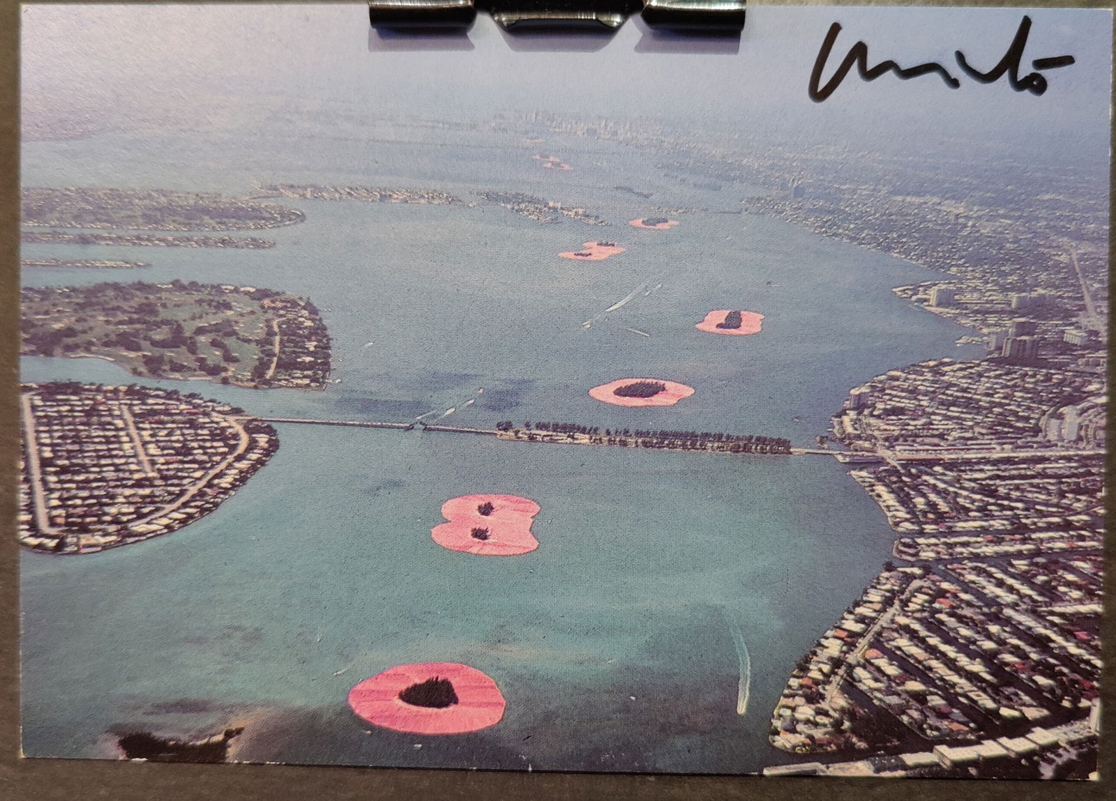 Christo Signed Postcard Surrounded Islands Biscayne Bay (1 of 2)
