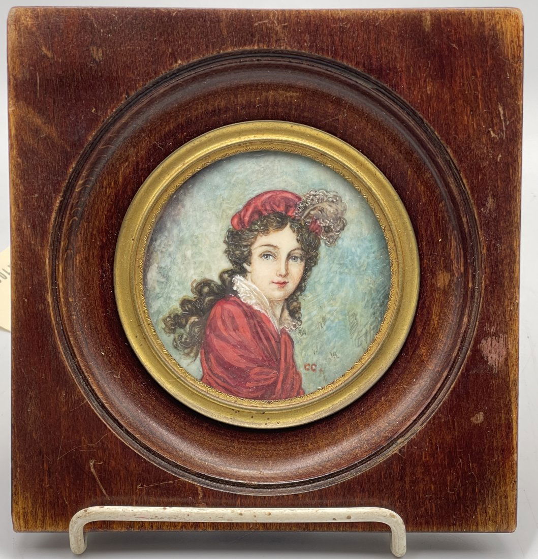 18/19th Century Finely Done Portrait Miniature Wood Frame (1 of 4)