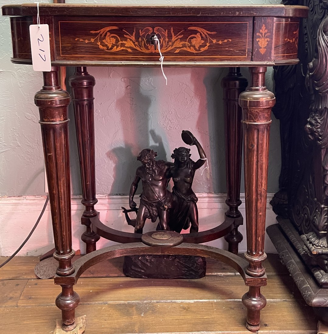 Victorian Rennaissance Revival Inlaid Sewing Table (1 of 4)