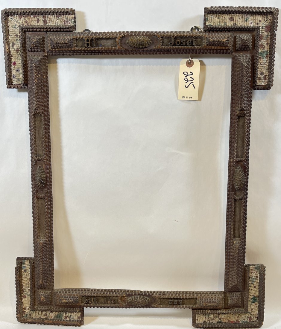 Antique Tramp Art Frame (1 of 5)