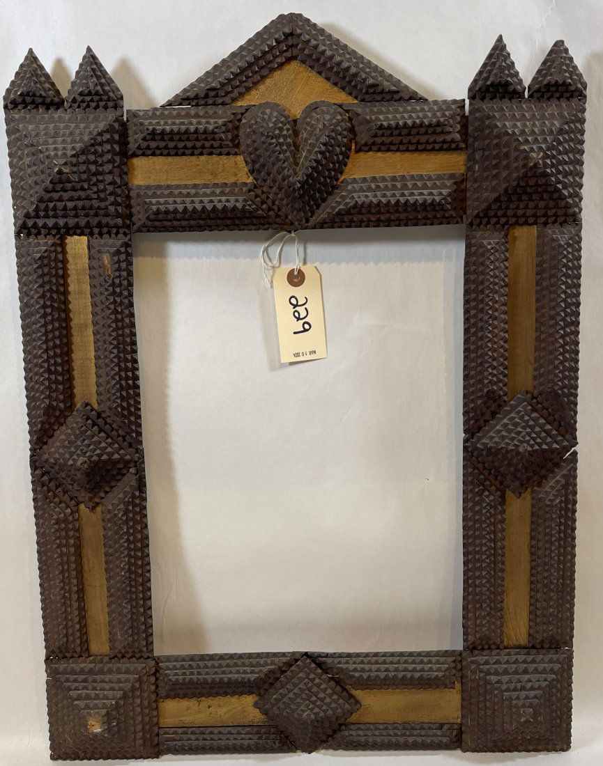 Antique Tramp Art Frame (1 of 4)