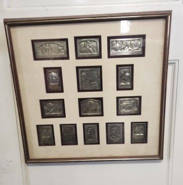 Boris Schatz (1867-1932) Sterling Silver 14 Jewish Themes in Frame (1 of 8)