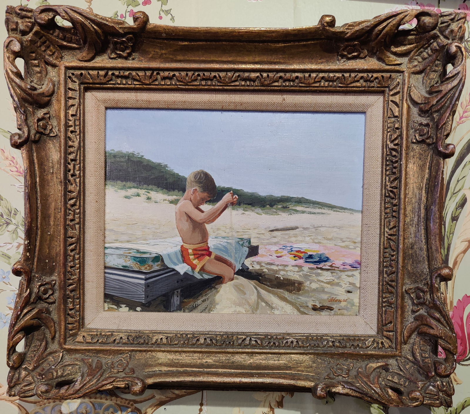 Anthony M. Alonso O/B Beachscape Boy Playing With Sand (1 of 4)