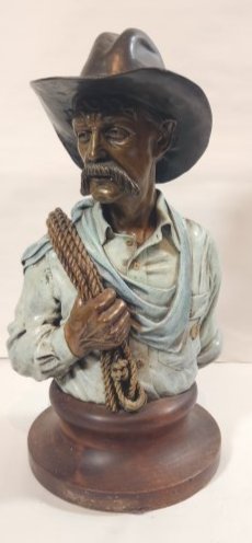 Neil Logan Two Crows Studio Limited Edition Cold Painted Bronze Cowboy (1 of 5)