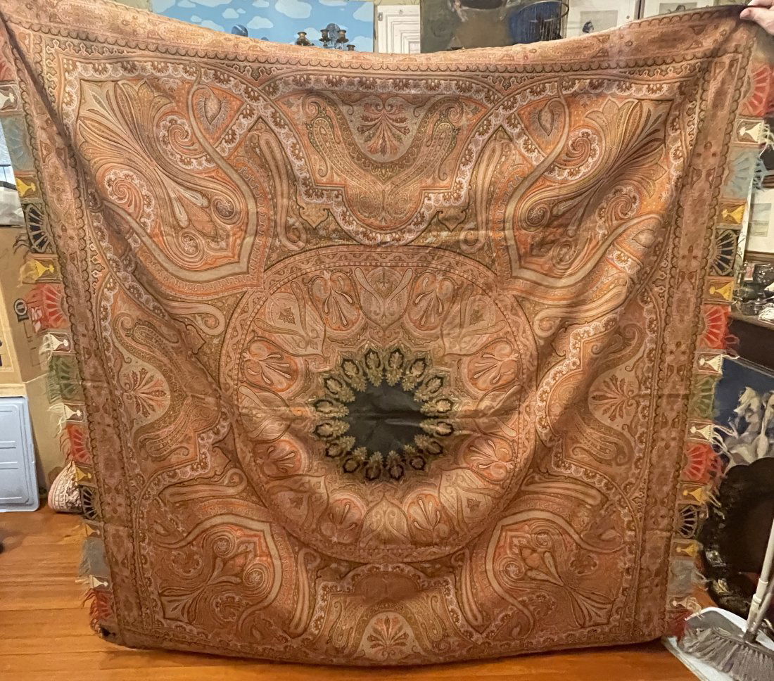 Victorian Hand Done Paisley Shawl (1 of 2)