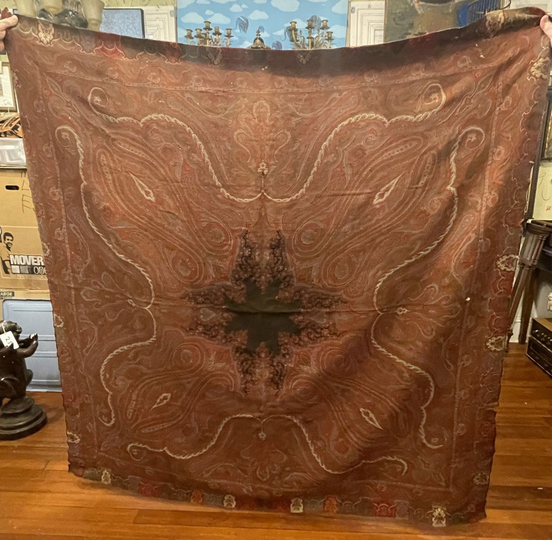 Victorian Hand Done Paisley Shawl (1 of 2)