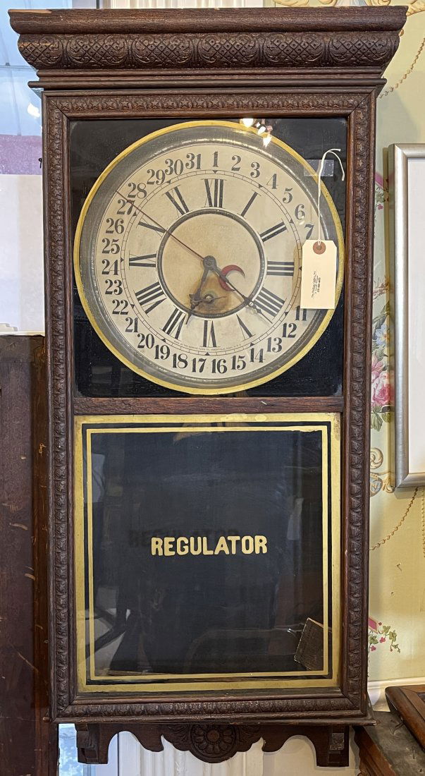 Sessions American Oak Regulator Wall Clock (1 of 4)