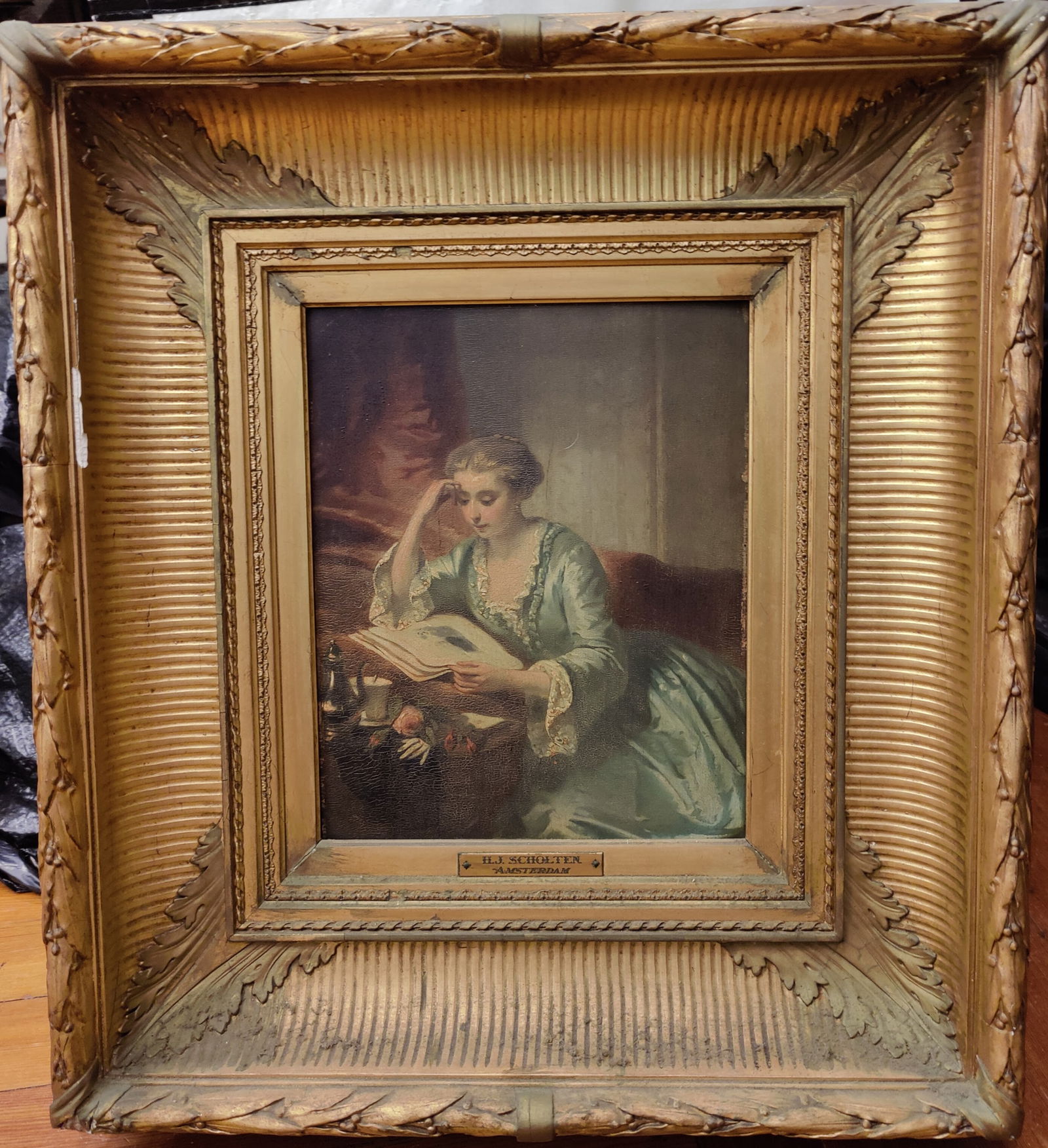 Hendrik Scholten Mid 18th c. Illustration of Young Lady (1 of 7)